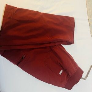 Yola high waisted skinny scrub pant dark cherry